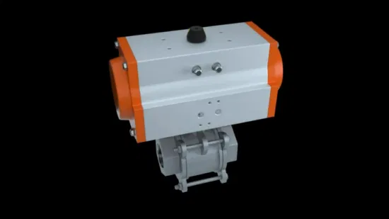 Válvula de bola neumática de control accionado por aire de sello duro de alto rendimiento para agua, aceite y gas